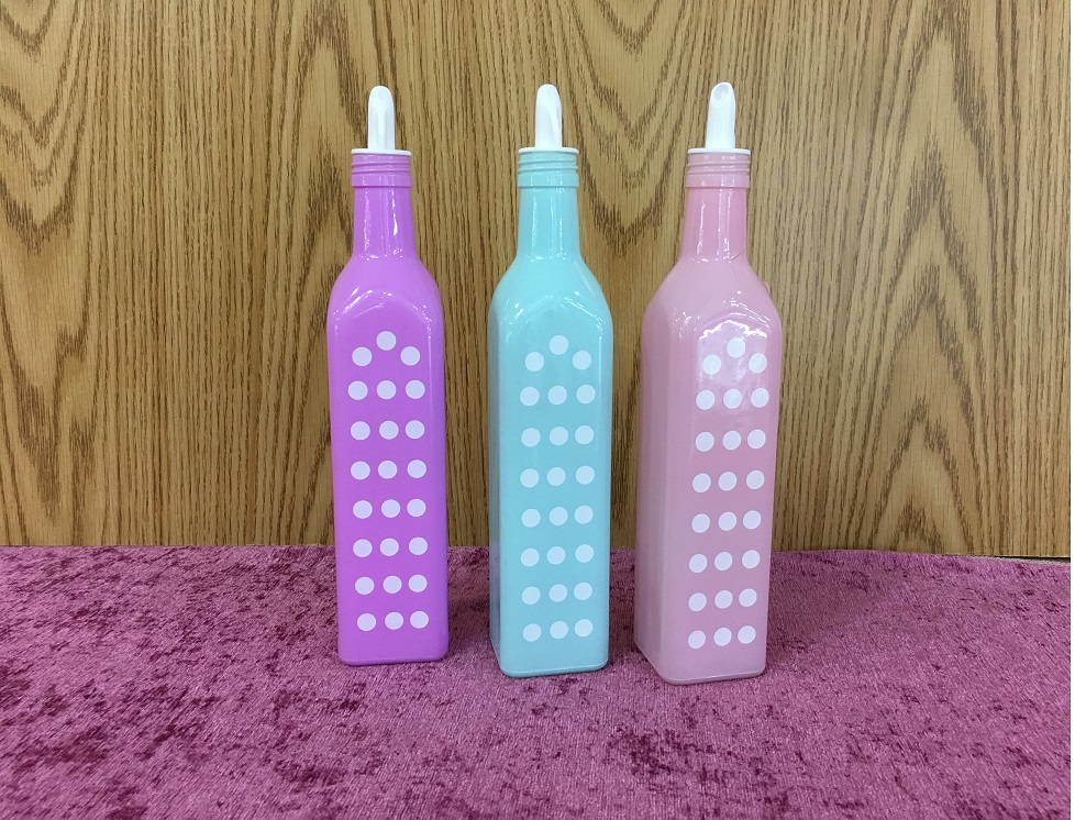 زجاجه مربعه الوان منقط 500044