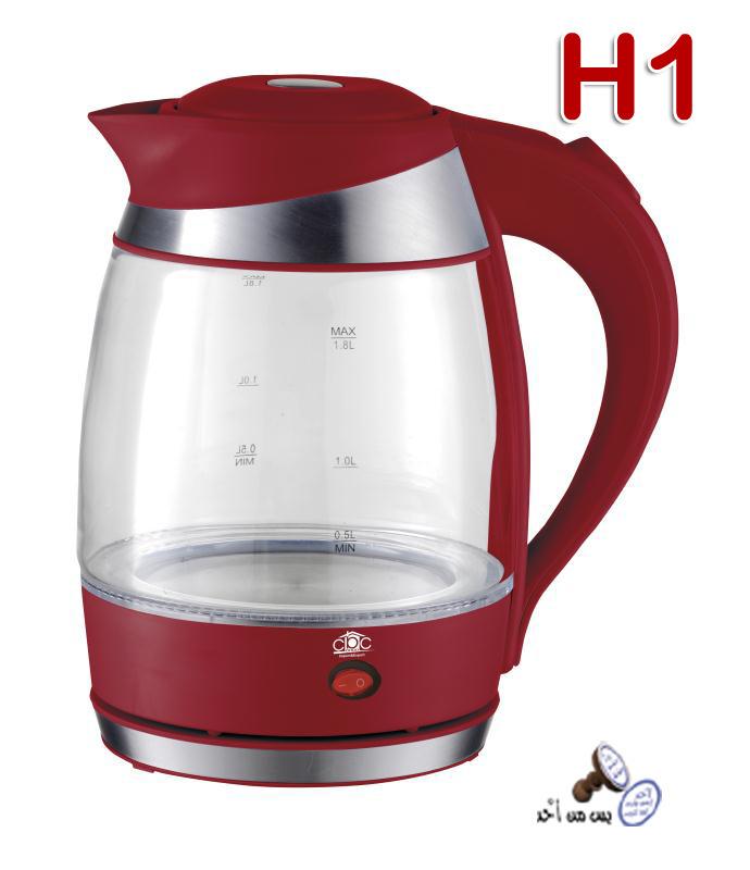 H1 غلايه زجاج مازاجاتو 1.8 لتر بالسخان