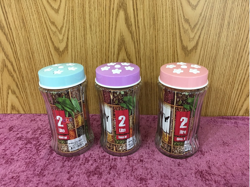 برطمان 2 لتر ورده مضلع 200075